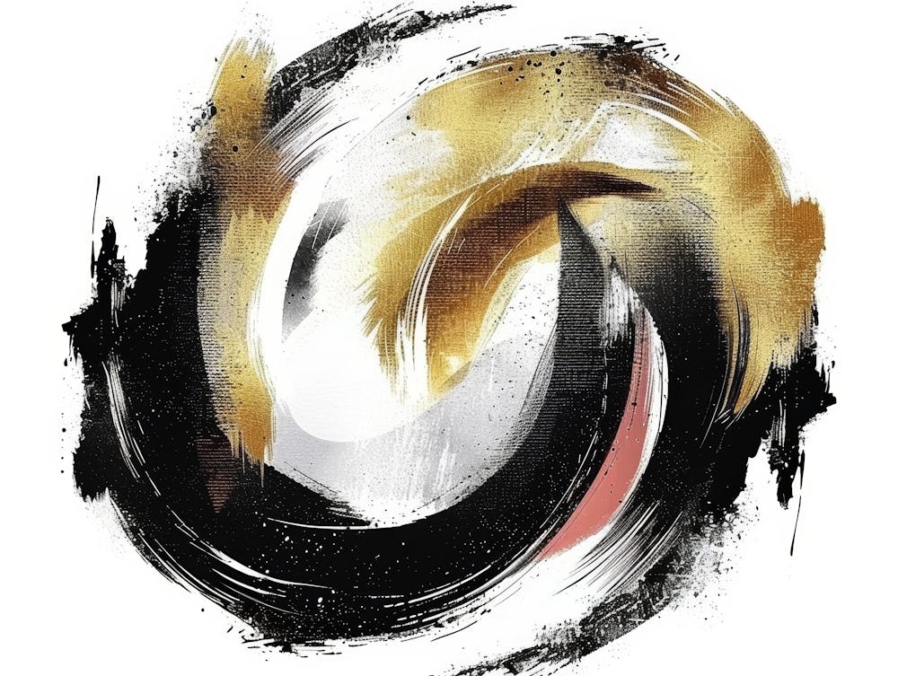 Black And Gold Swirl