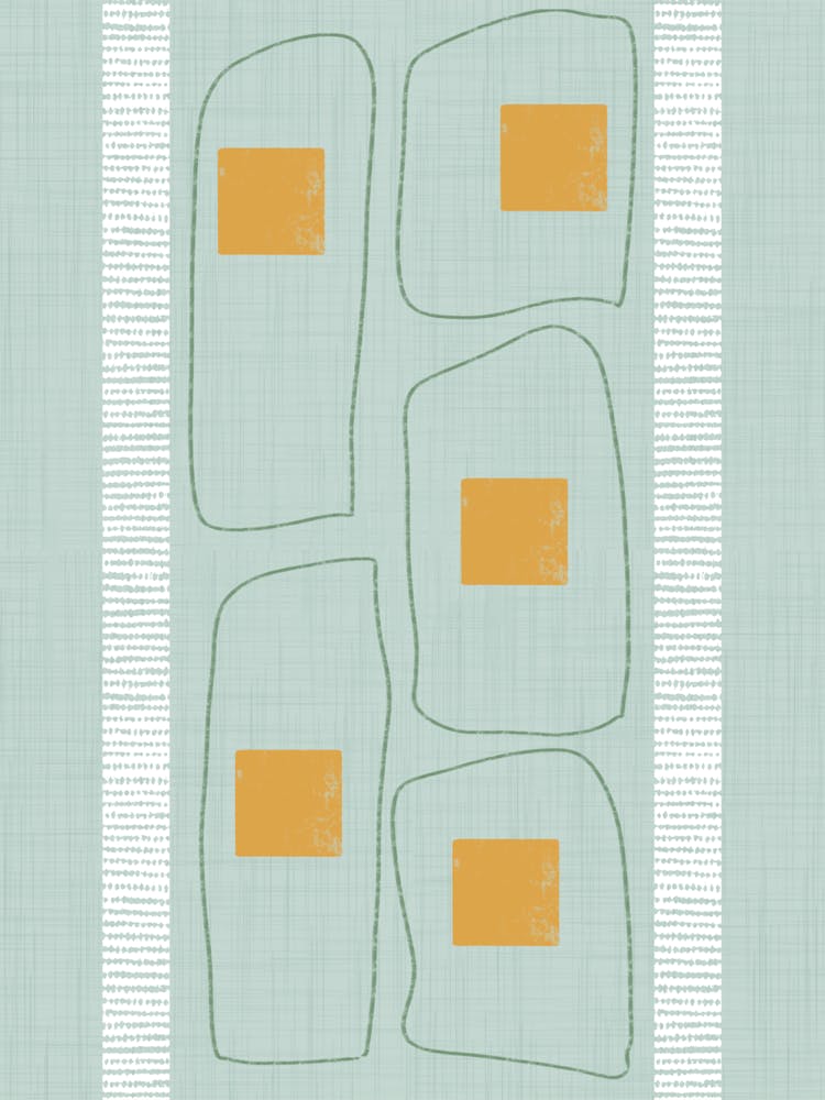 Japandi Frame Lines Soft Blue