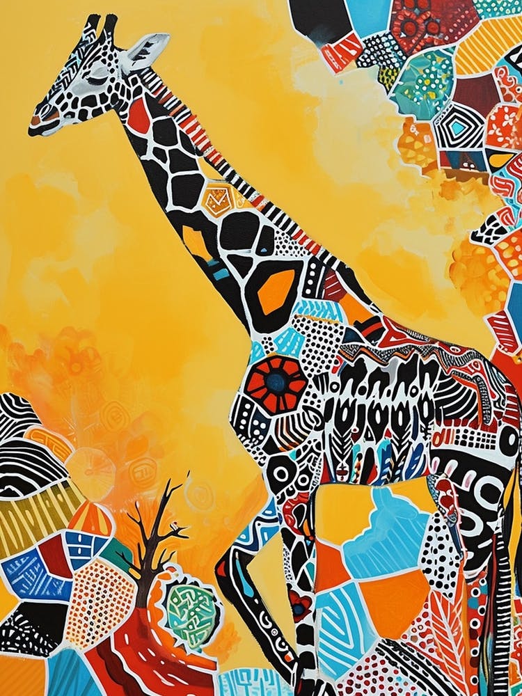 Giraffe Geometric Pattern 1