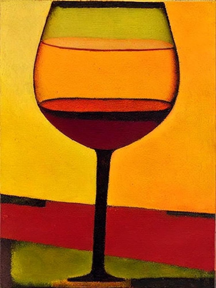 Cabernet Sauvignon Paul Klee Inspired Abstract Cocktail Poster