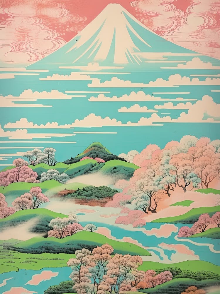 Mount Kaimon In Kagoshima, Paysage japonais 2