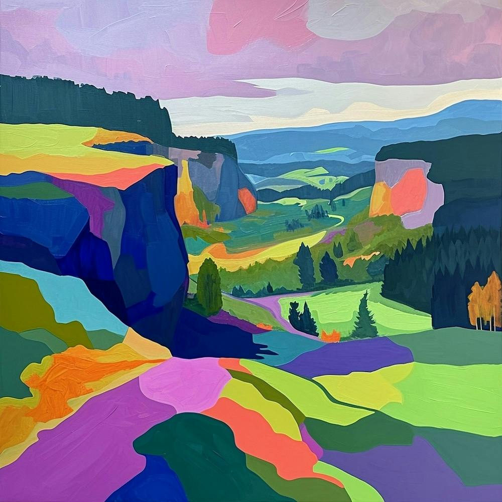 Colourful Abstract Bohemian Switzerland National Park Czech Republic 1