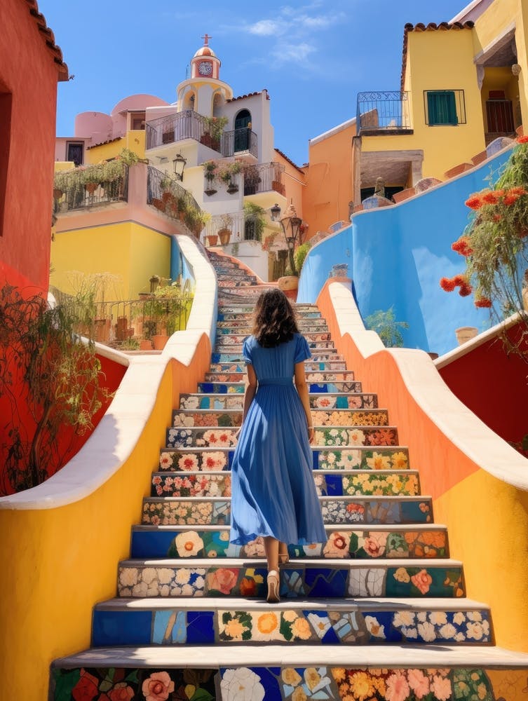Colorful Stairs In Sardinia