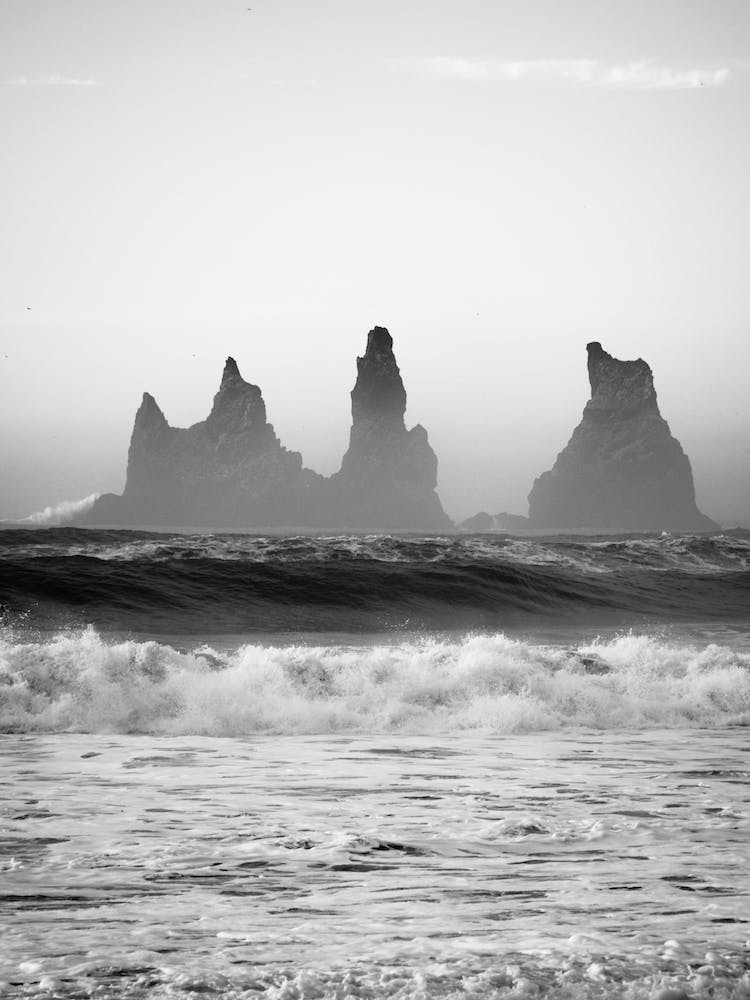 Misty Coastal Sea