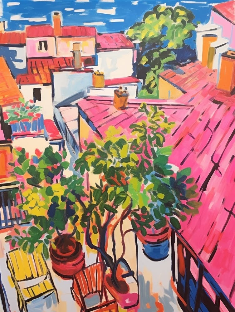 Trieste Italy 2 Fauvist Painting