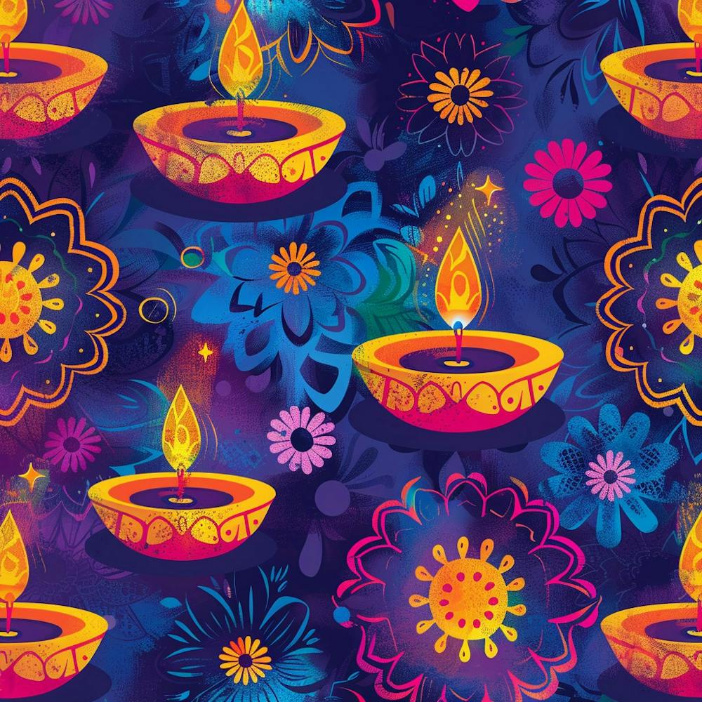 Diwali Themed Banner Texture Featuring Rangoli 1