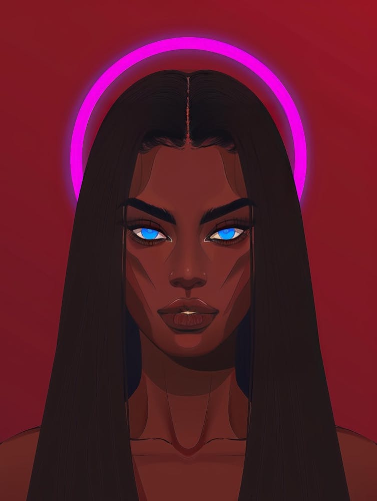 Black Woman With Blue Eyes