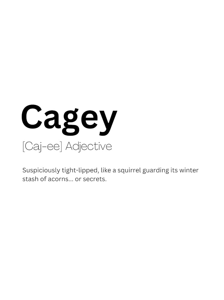 Cagey Definition Meaning