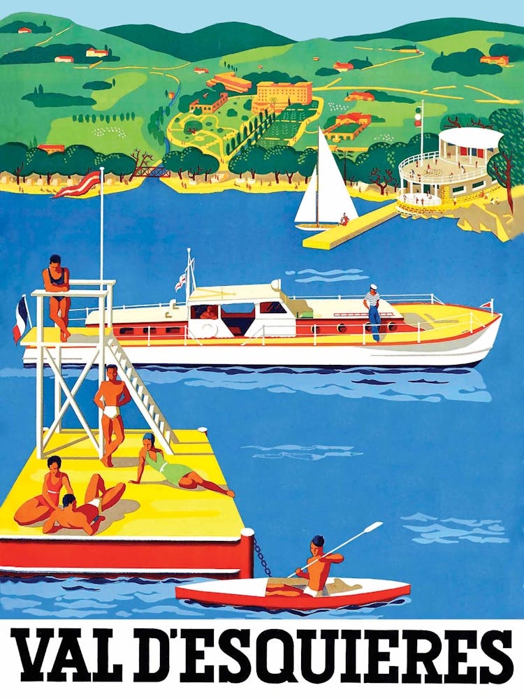 Val D Esquieres Tourist Poster From 1930