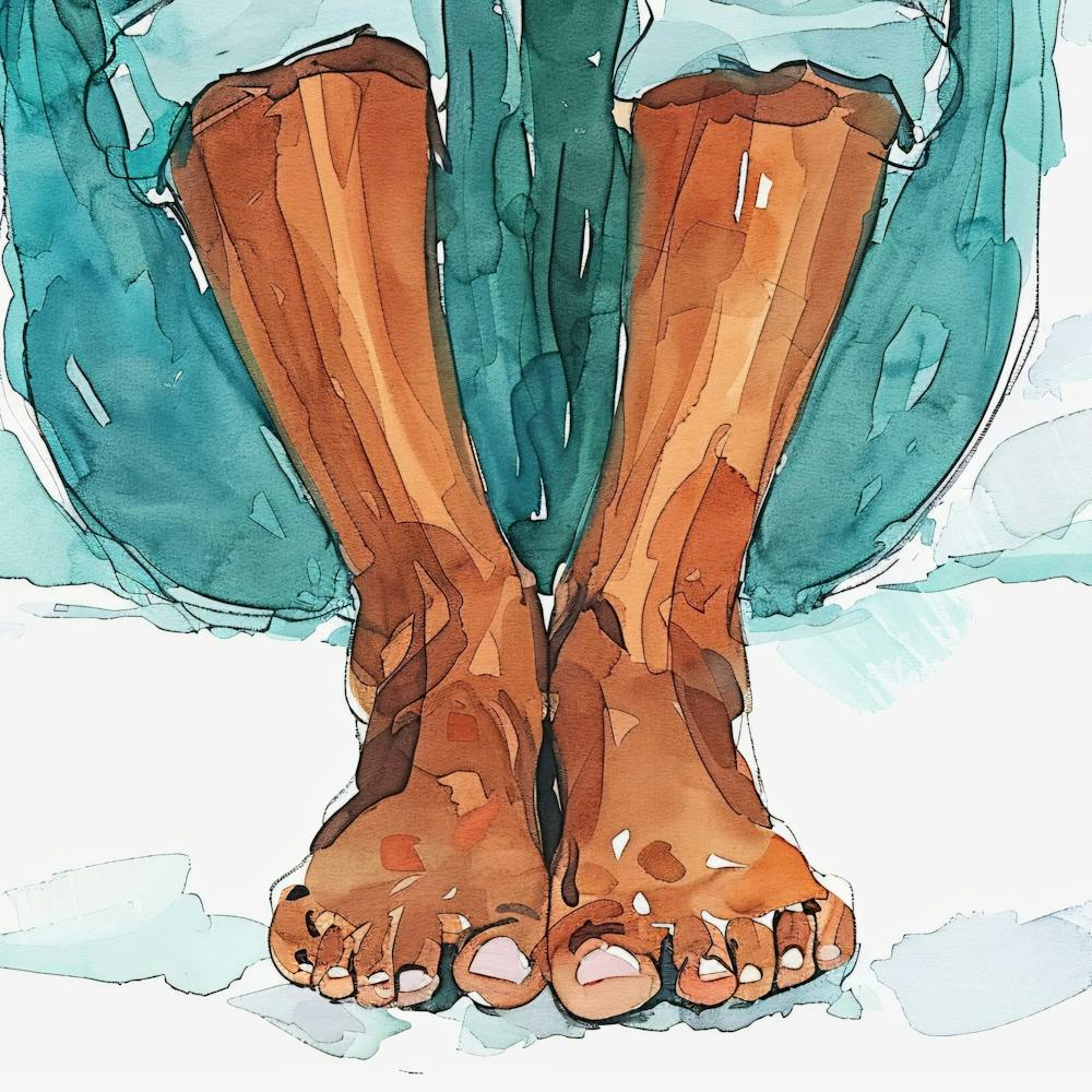 Feet Watercolor Illustration