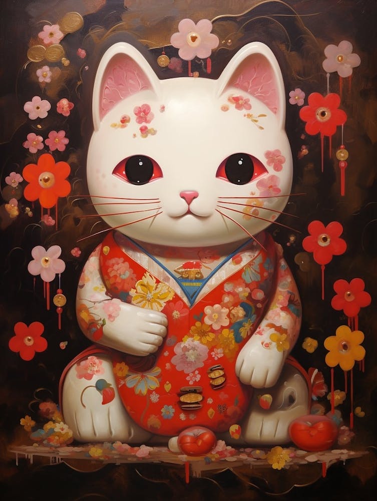 Maneki Neko Lucky Cat Japanese 4