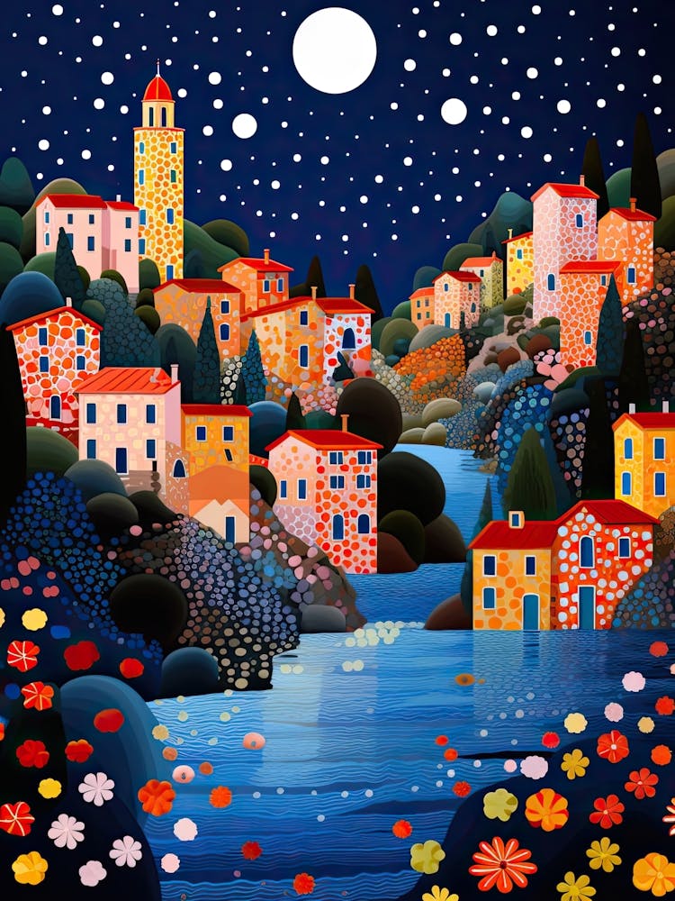 Portofino, Italy, Illustration In The Style Of Pop Art 3