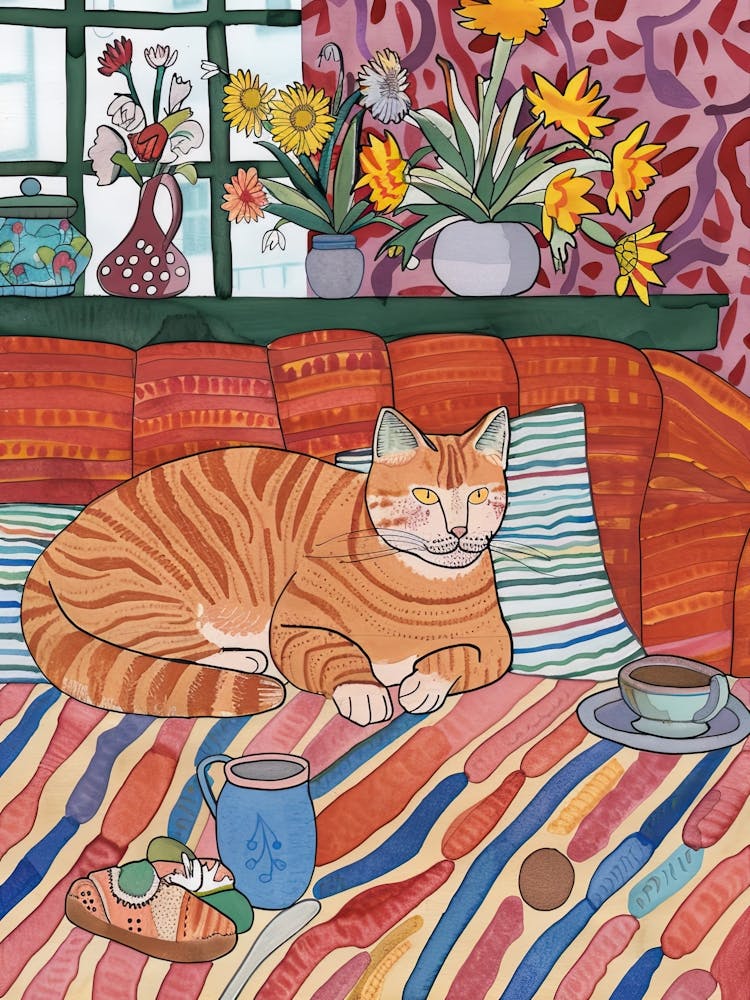 Tea Time With A American Shorthair 1