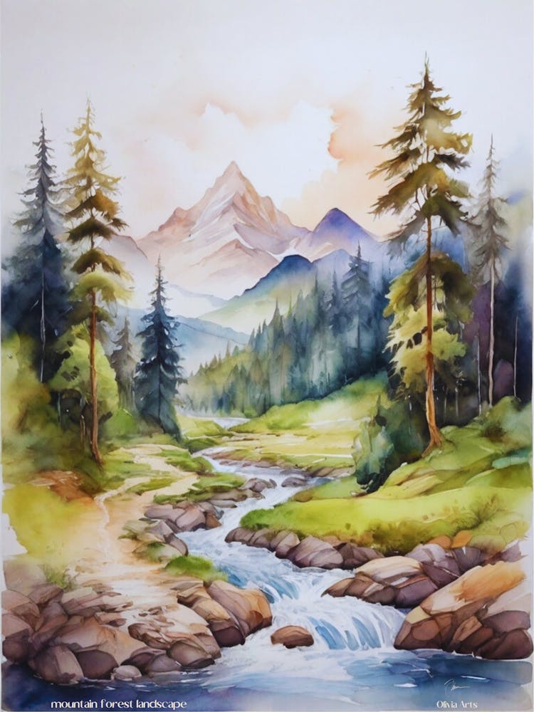 mountain forest landscape.2