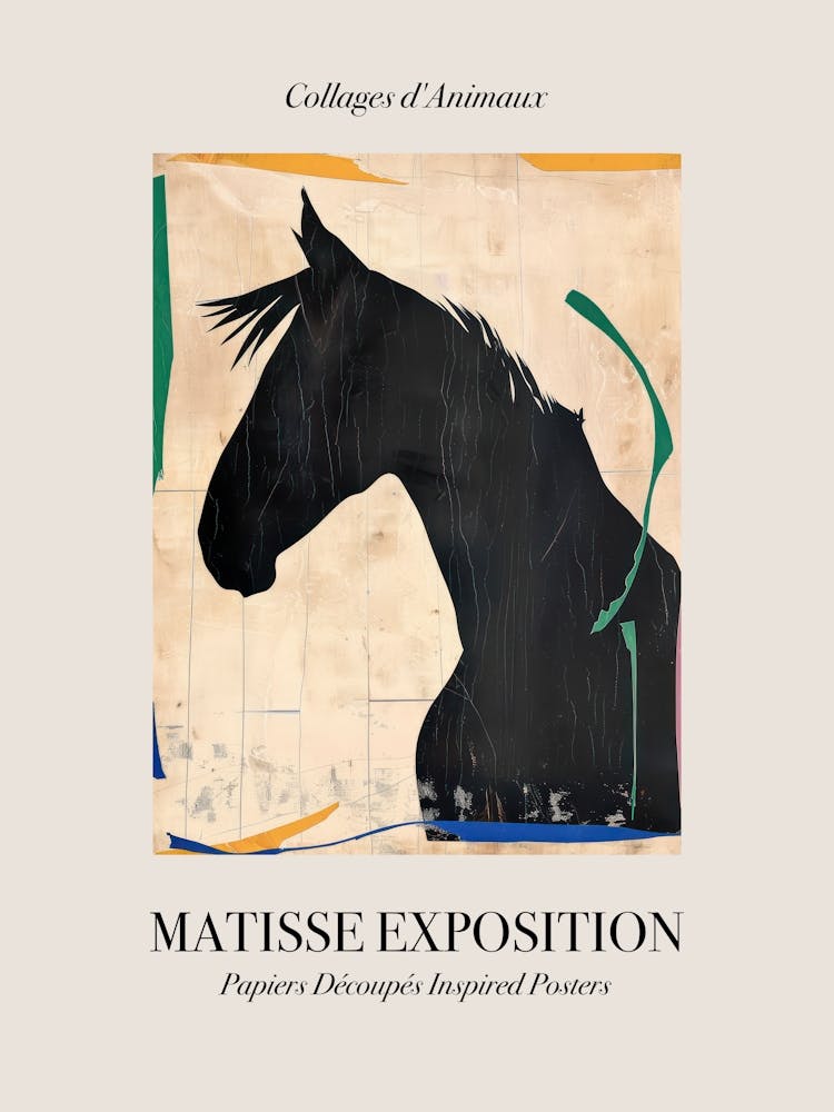 Horse 3 Matisse Inspired Exposition Animals Poster