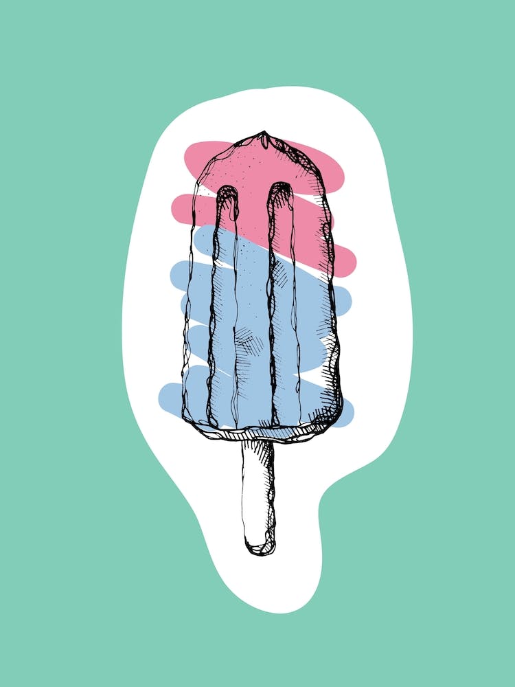Küchen-Pop Minz-Eis am Stiel