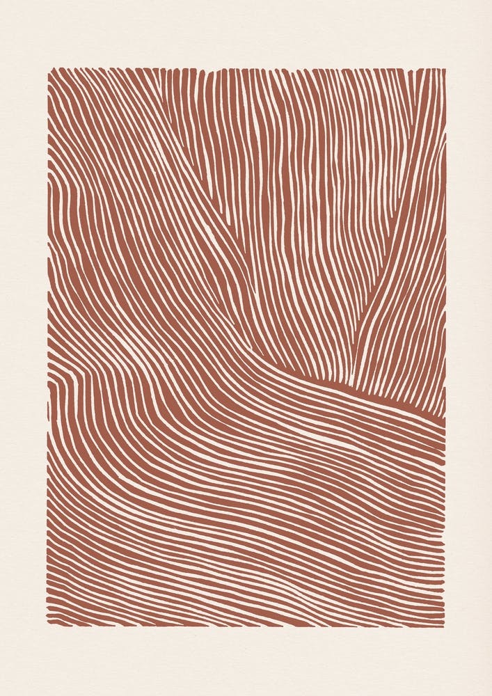 Linocut Stripes 2 Terracotta