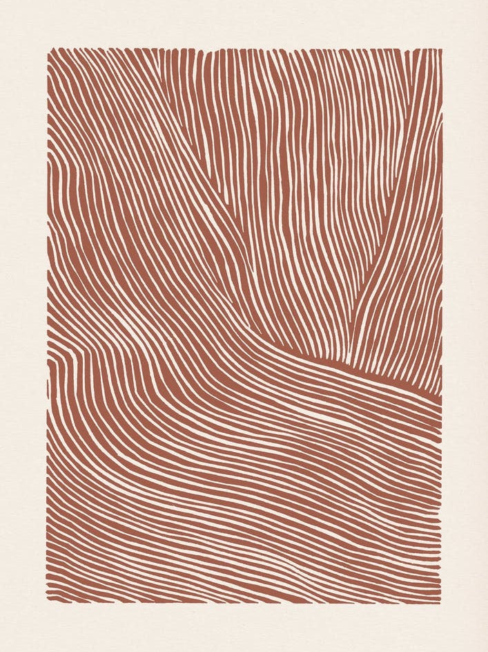 Linocut Stripes 2 Terracotta