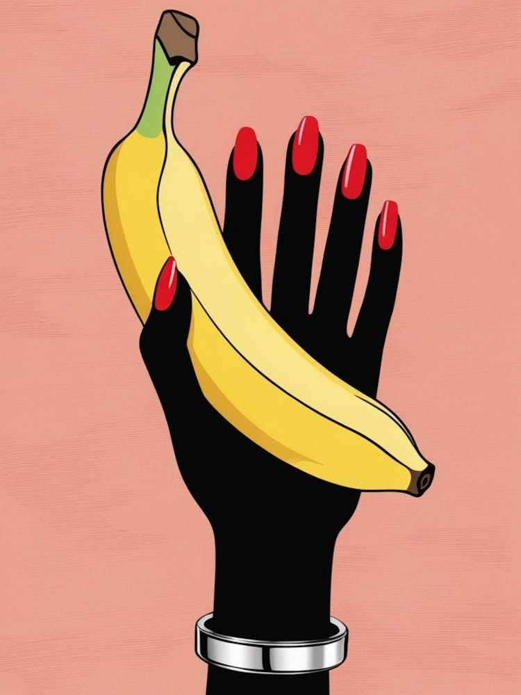 Black Woman Holding A Banana