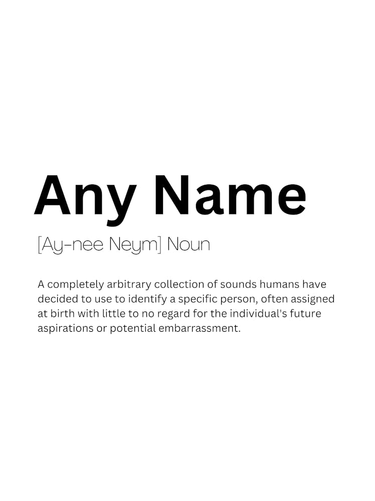 Any Name Definition Meaning