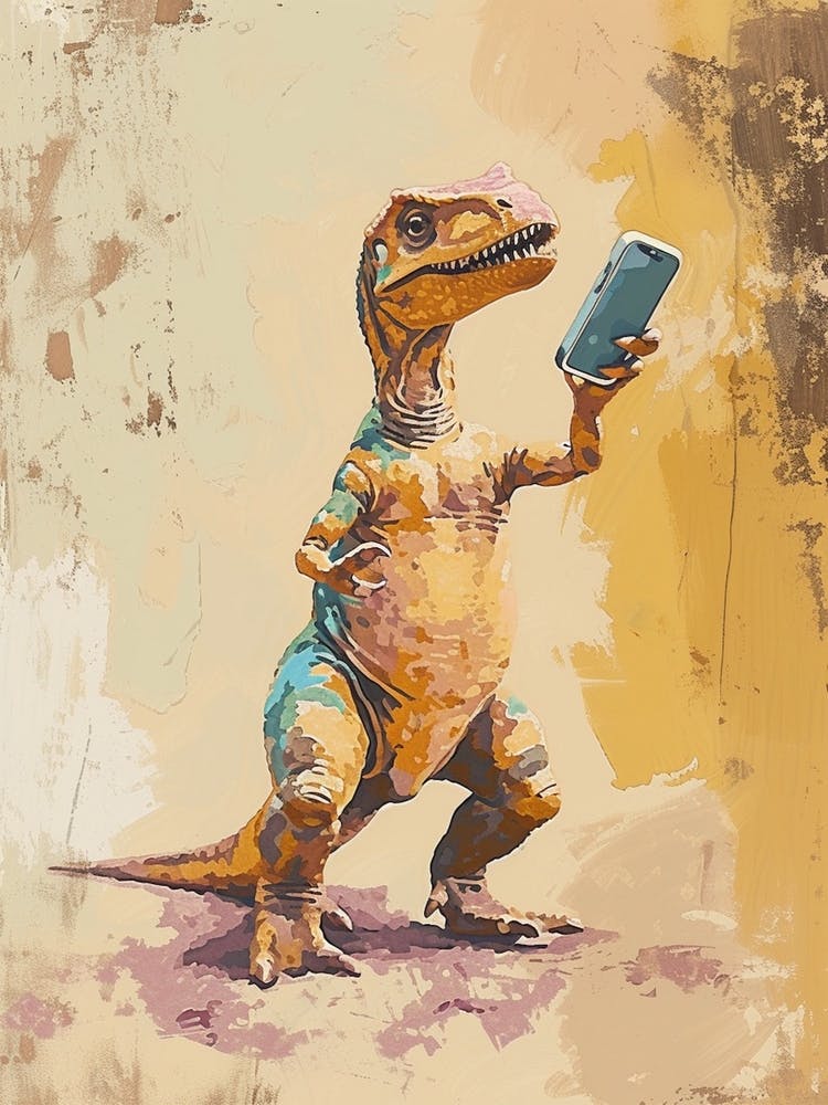 Dinosaur Taking A Selfie