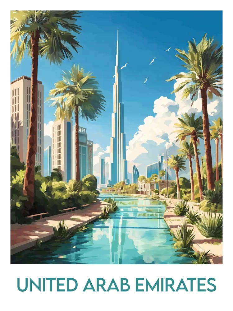 Affiche de voyage United Arab Emirates