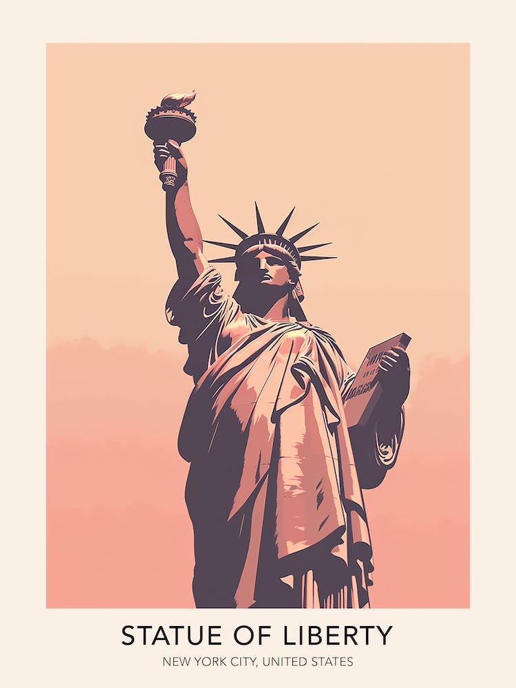 Statue Of Liberty New York City Vereinigte Staaten 2 Reiseposter