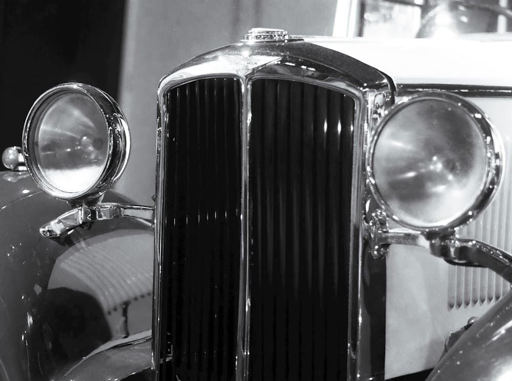 Black And White Vintage Car 1
