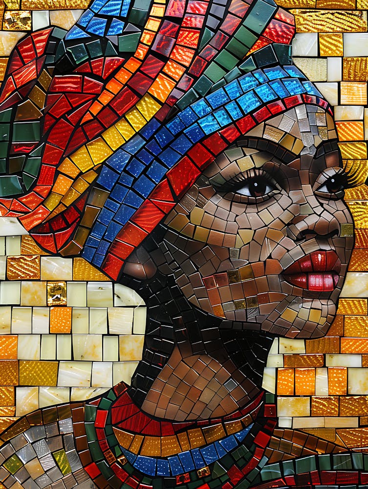 Mosaic Of African Woman