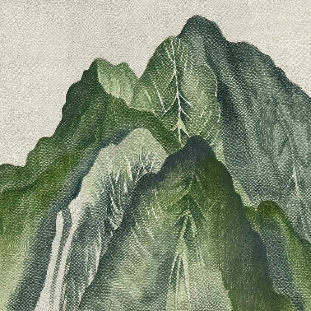 Japanese Watercolour Of Mount Kinpu 5