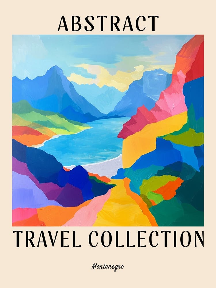 Abstract Travel Collection Poster Montenegro 1