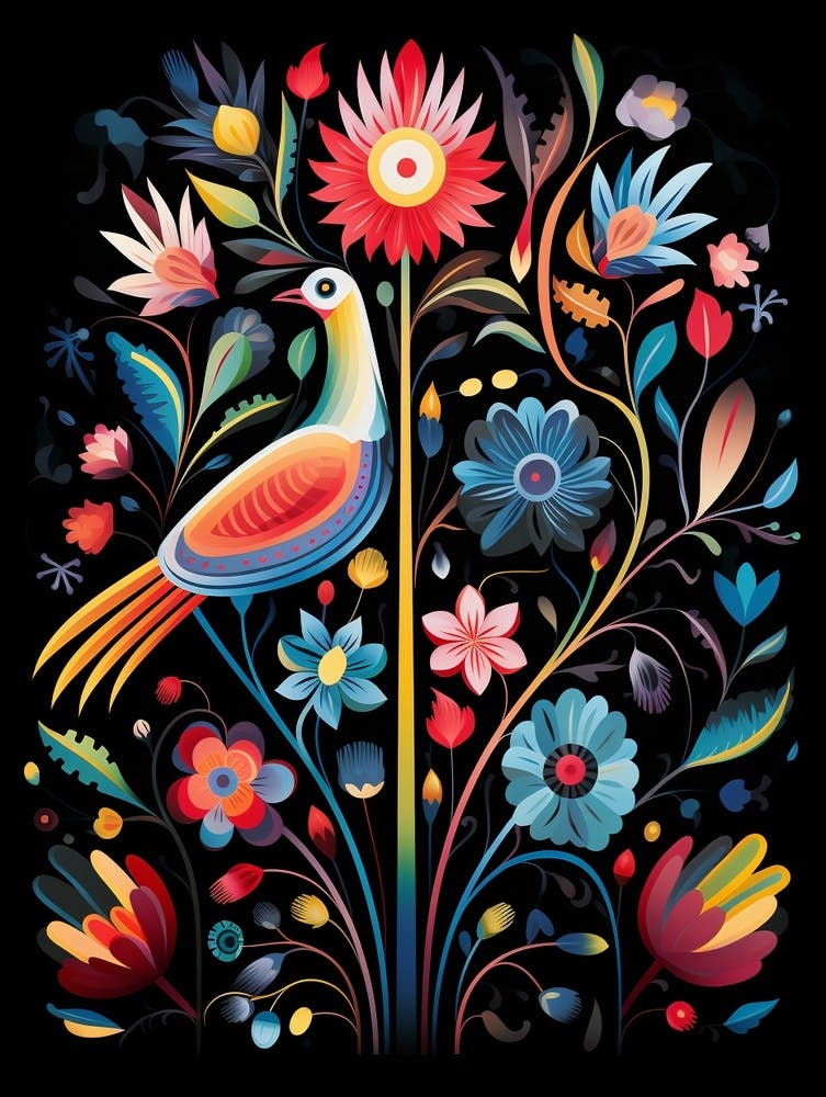 Folk Bird Illustration Albatross 1