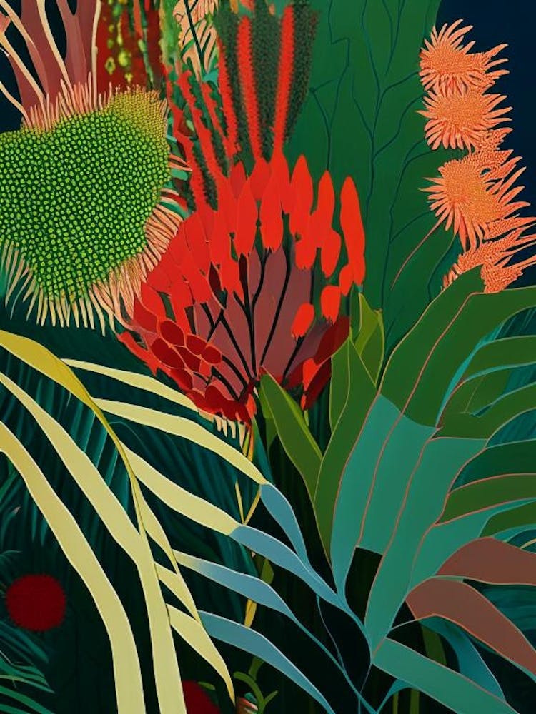 Pincushion Hakea Fern Vibrant