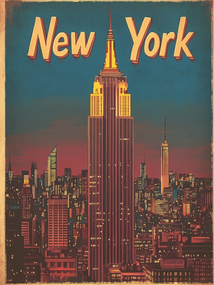 Aihrgdesign Ein Vintage Reiseposter von New York 2