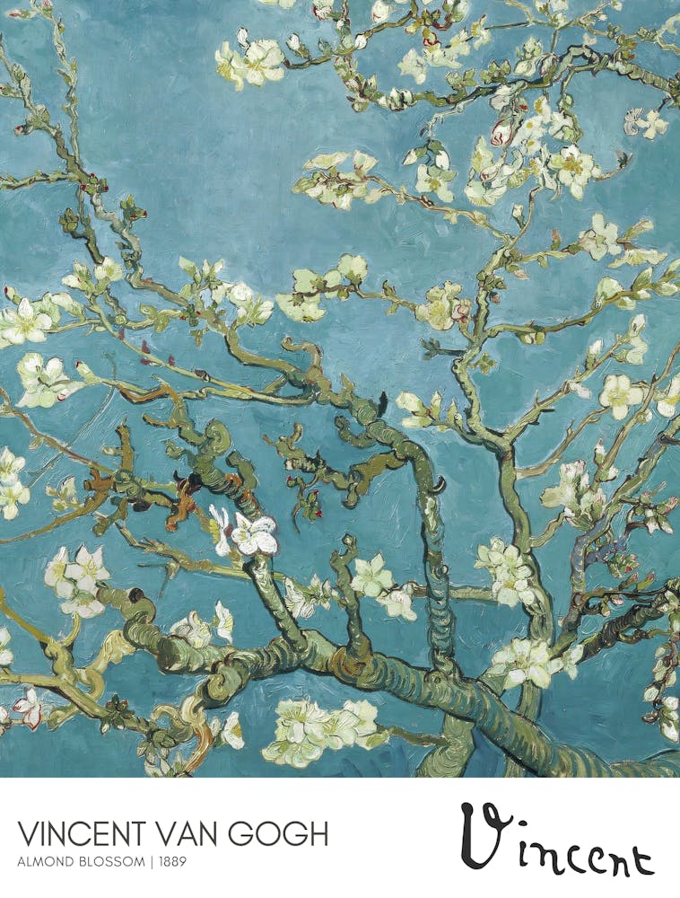 Vincent van Gogh Almond Blossom - post-impressionist art - Van Gogh nature paintings