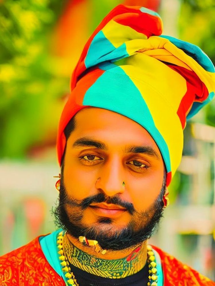 Sidhu Moose Wala Colourful Pop Art