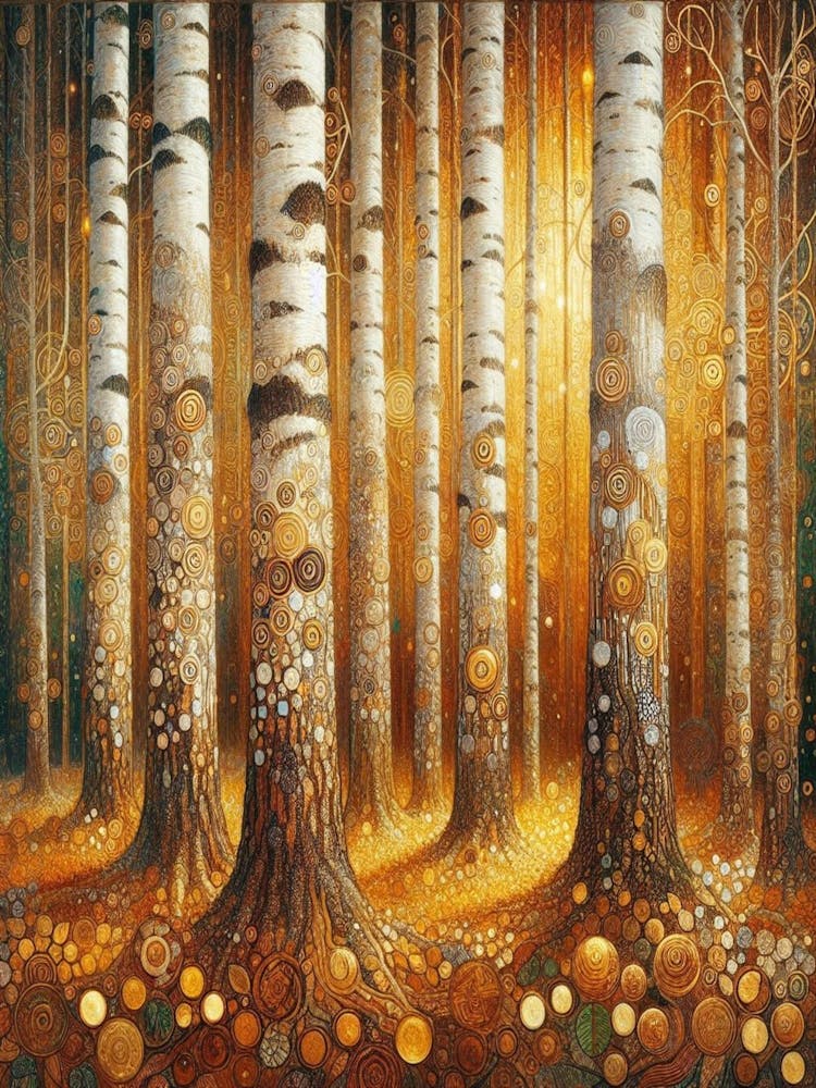Birch Forest gustav klmit style