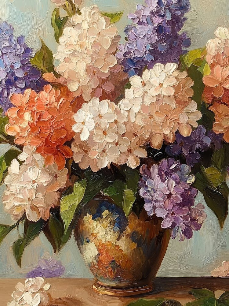 Bouquet Featuring Lilac Flowers In A Vase
