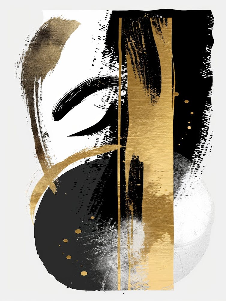 Gold And Black Canvas Print 21