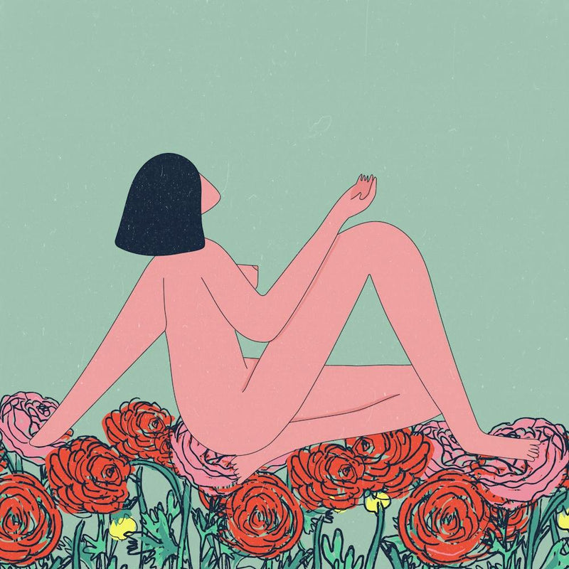 Floral Naked Lunch Square