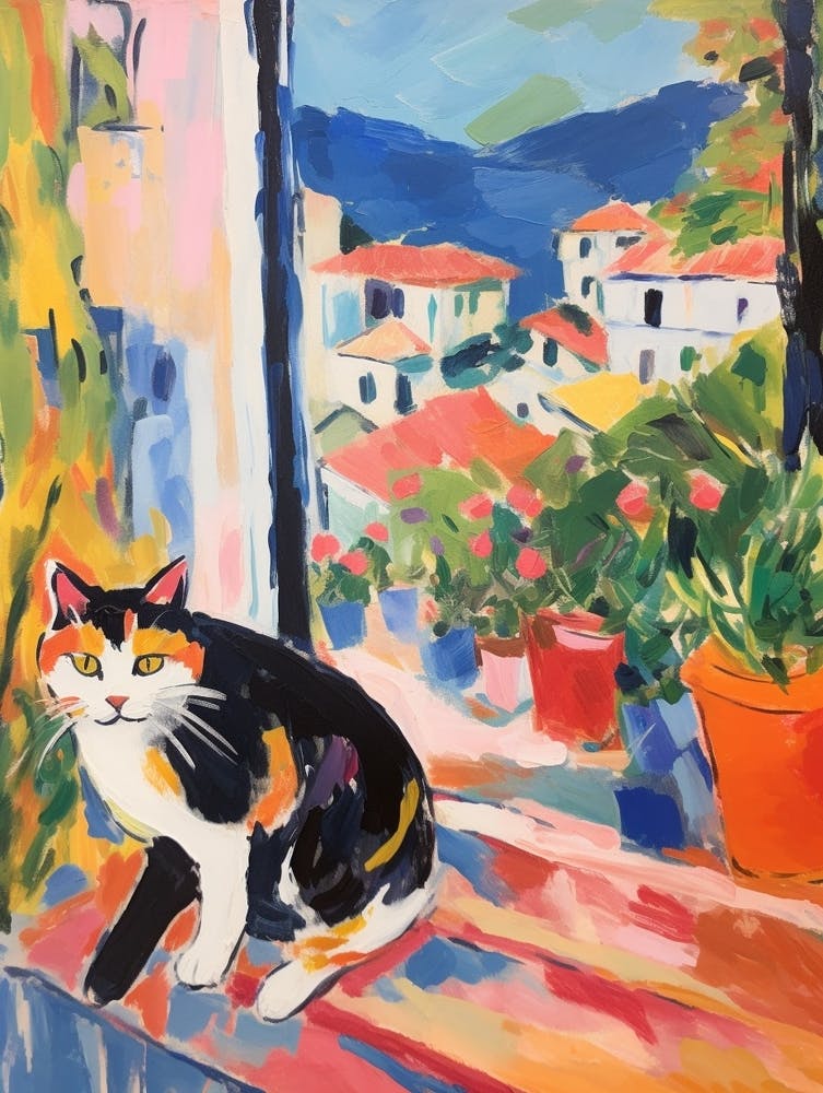Painting Of A Cat In Antalya Turkey 2