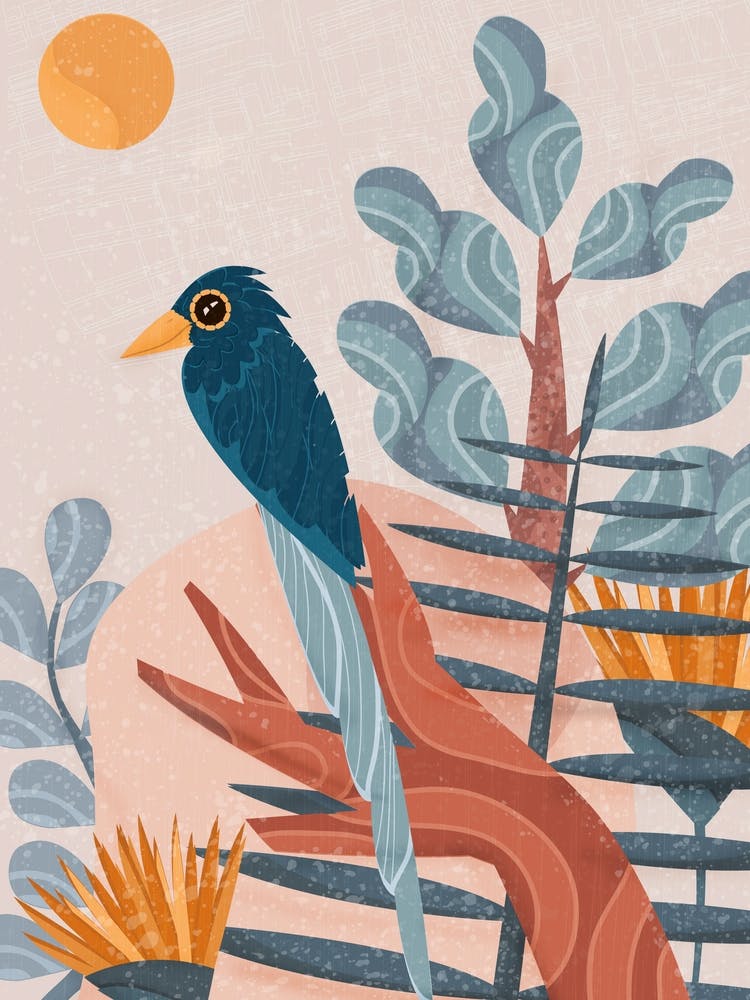 Bird Perched On A Branch