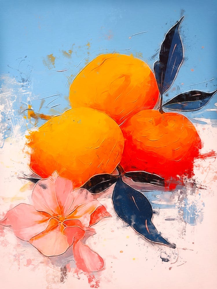 Oranges And Flowers