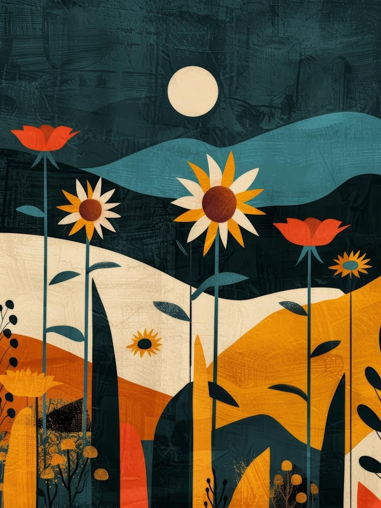 Sunflowers In The Meadow