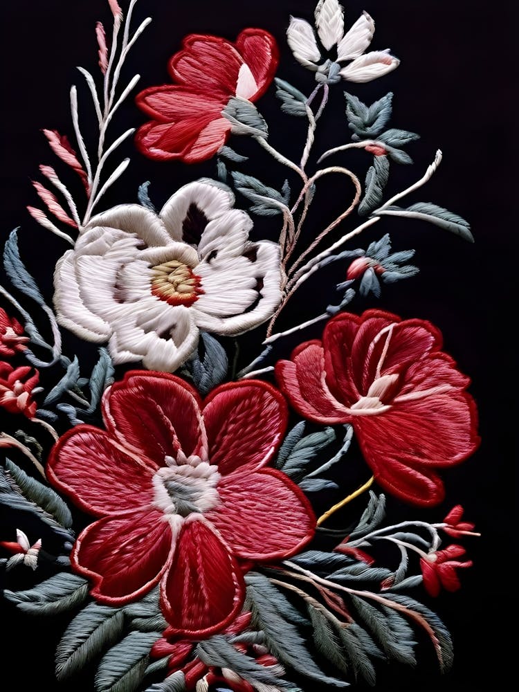 Embroidered Flowers 3