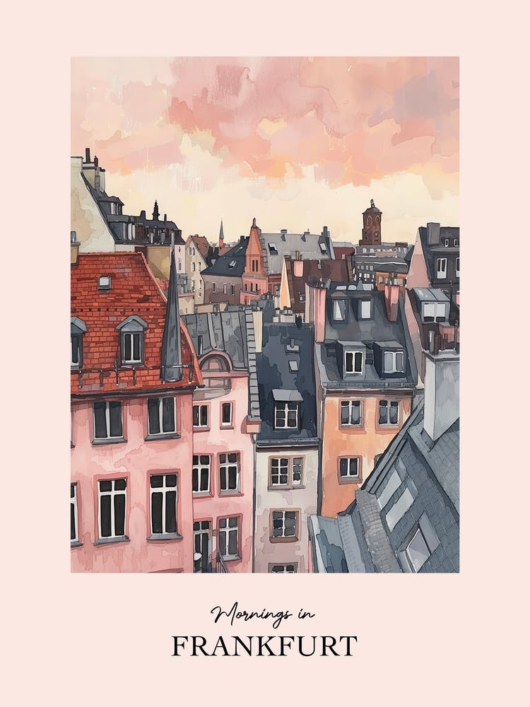 Mornings In Frankfurt Rooftops Morning Skyline 1