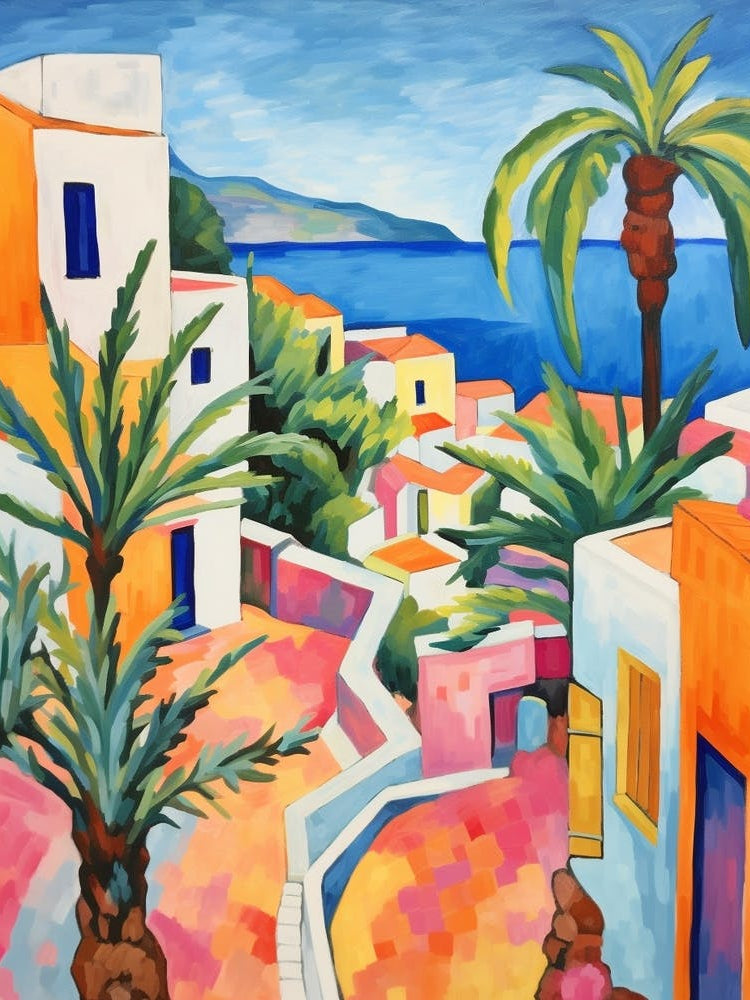 Santorini Greece 4 Fauvist Painting