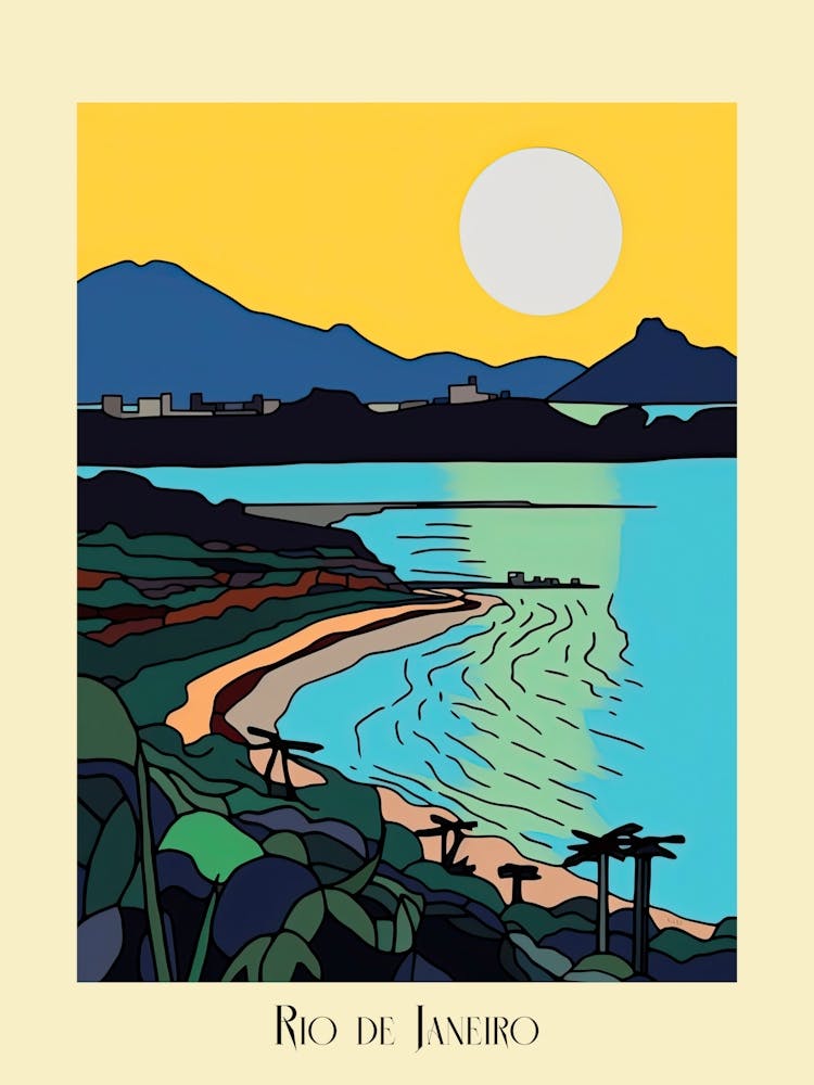 Poster Of Minimal Design Style Of Rio De Janeiro, Brazil 2