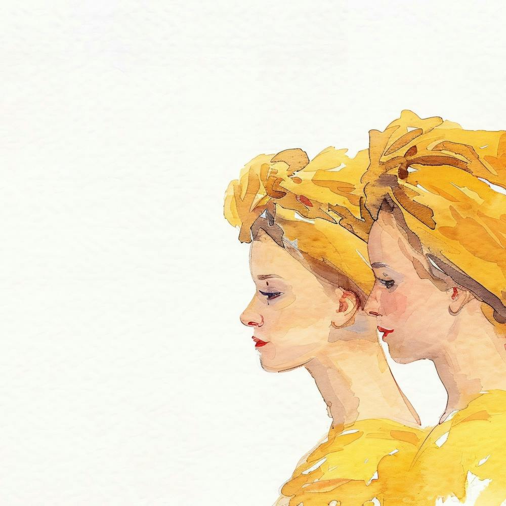 Two Women In Yellow