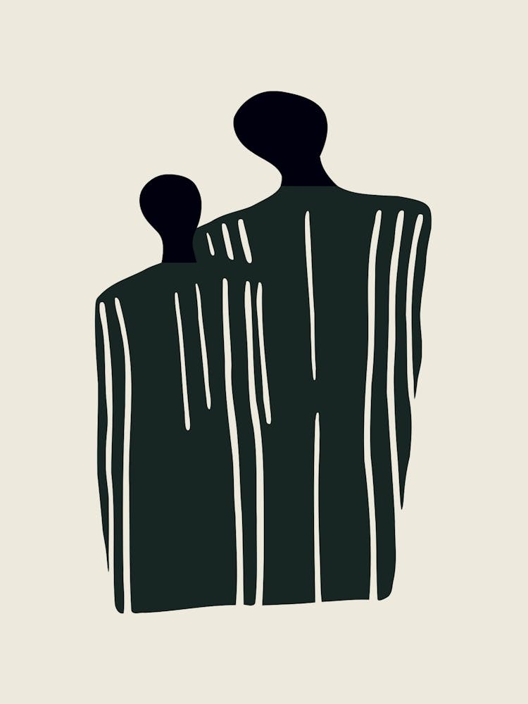 Two People Standing Side By Side